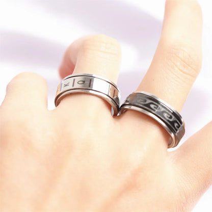 50Pcs/Lot Wholesale Different Rotatable Anxiety Fidgets Spinner Stainless Steel Rings Anti Stress Jewelry Gifts for Men Women