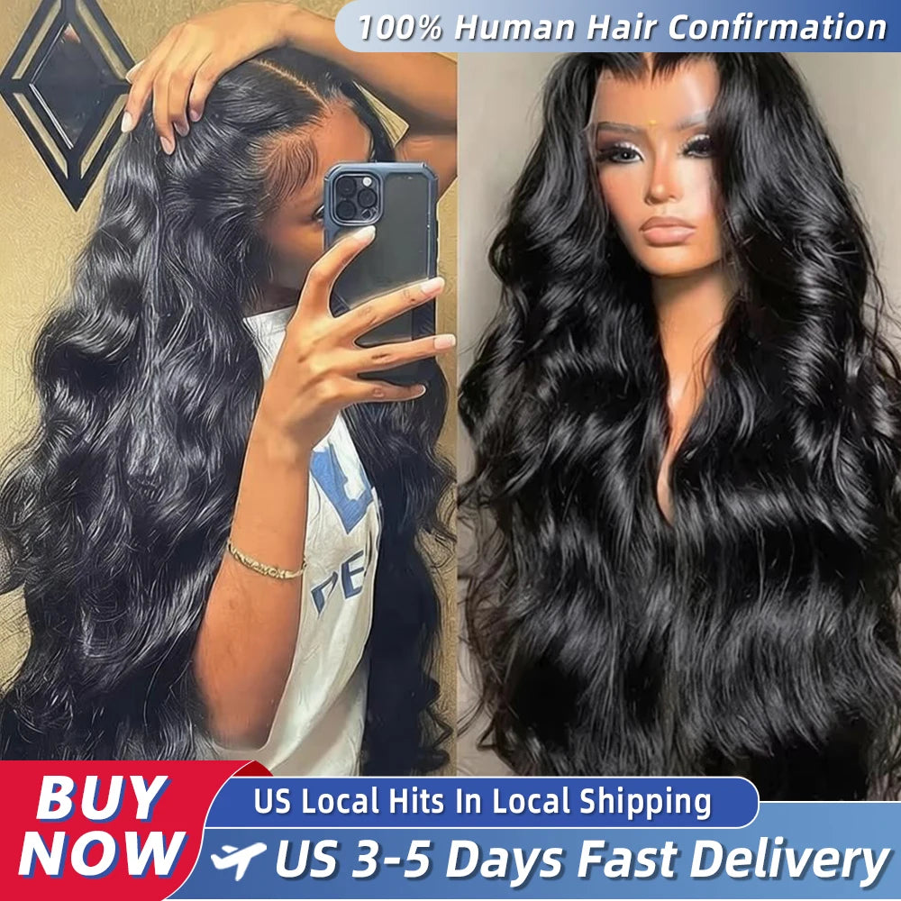 Body Wave 13x6 HD Transparent Lace Frontal Wig – 200% Real Density 13x4 & 360 Pre-Plucked