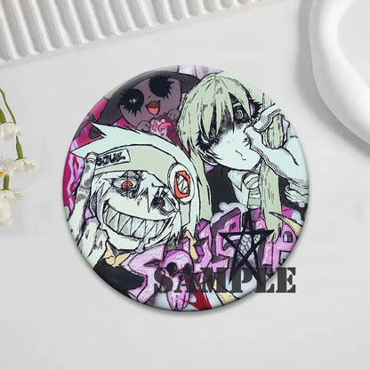 Soul Eater Brooches Anime Figure Lapel Pins Maka Albarn Death The Kid Cartoon Badge for Backpack Accessories Clothes Decoration