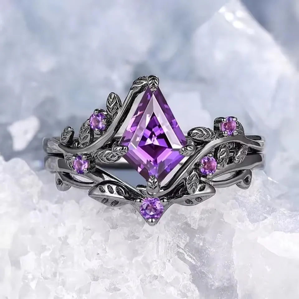 Luxury Zircon Rings For Women Girls Crystal Engagement Wedding Ring Adjustable Party Stainless Stee Finger Rings Jewelry Gifts
