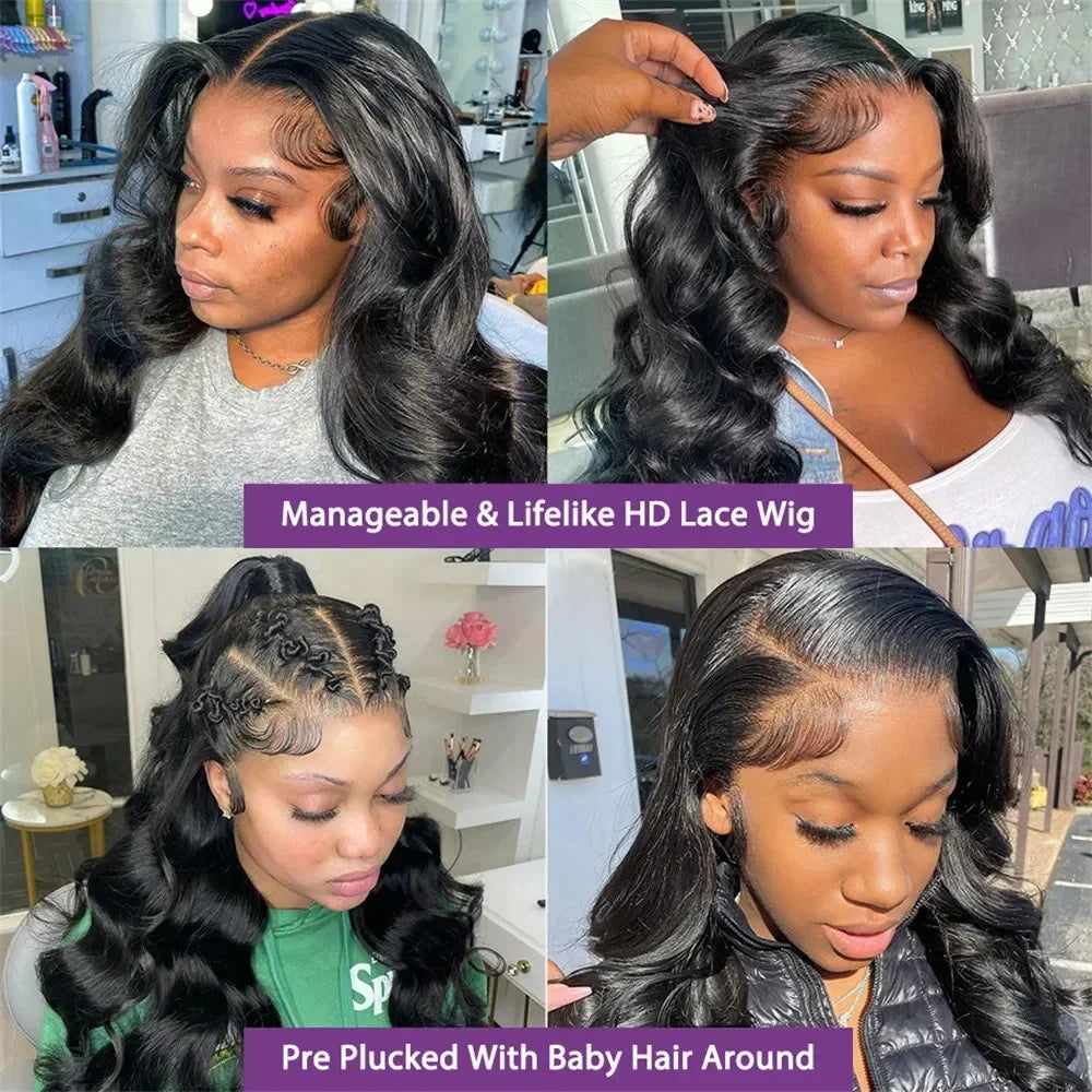 Body Wave 200% Real Density 13x6 HD Transparent Lace Front Wig – 13x4 & 360 Pre-Plucked