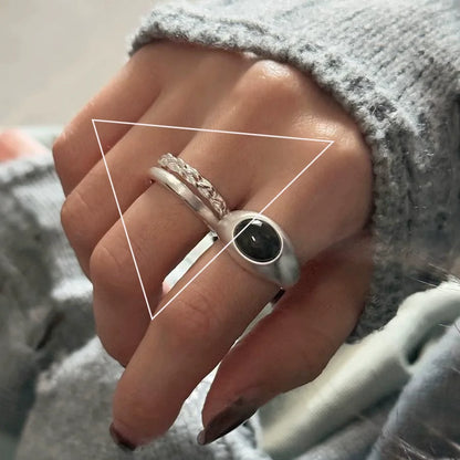 VENTFILLE 925 Sterling Silver Flower Lace Ring Korean Fashion Opening Inlaid CZ Adjustable Rings Valentine's Day Gift