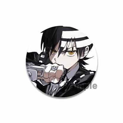 32/44/58MM Anime Soul Eater Pins Thompson Patricia Evans Soul Eater Albarn Maka Figure Icon Brooches Badge for Backpack Clothes
