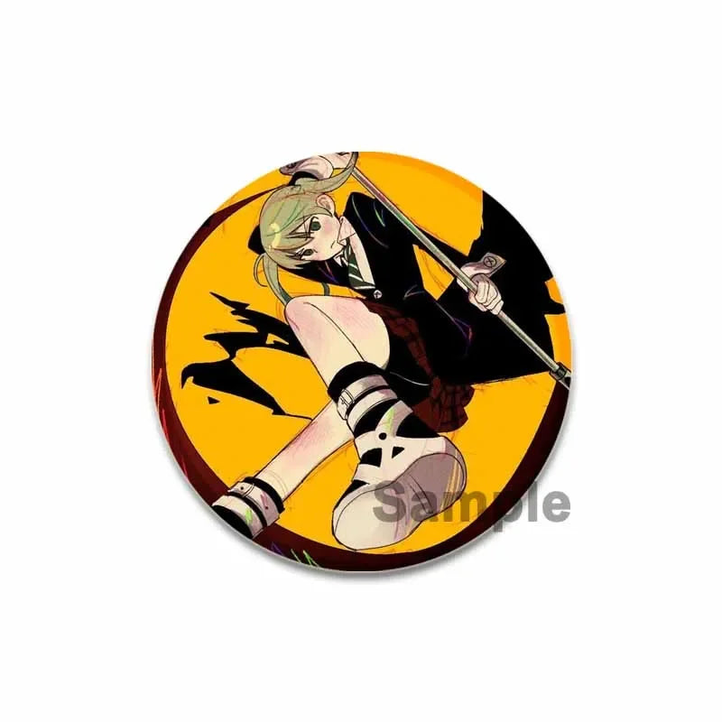 32/44/58MM Anime Soul Eater Pins Thompson Patricia Evans Soul Eater Albarn Maka Figure Icon Brooches Badge for Backpack Clothes