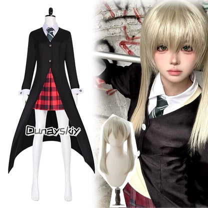Anime Soul Maka Albarn Cosplay JK School Eater Eater Costume Girl Skirt Uniform Wig Halloween Party Role Play Outfit Maka Cos