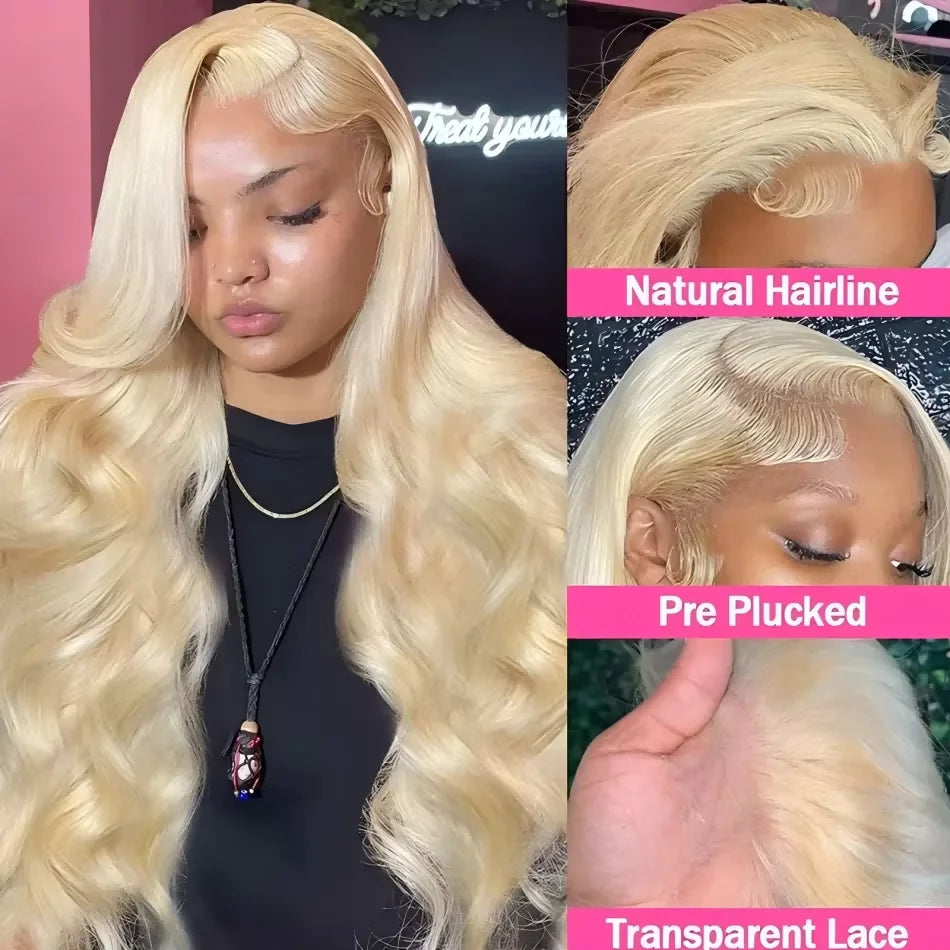 613 Blonde Body Wave HD Lace Frontal Wig – 13x4 & 13x6, 220% Density