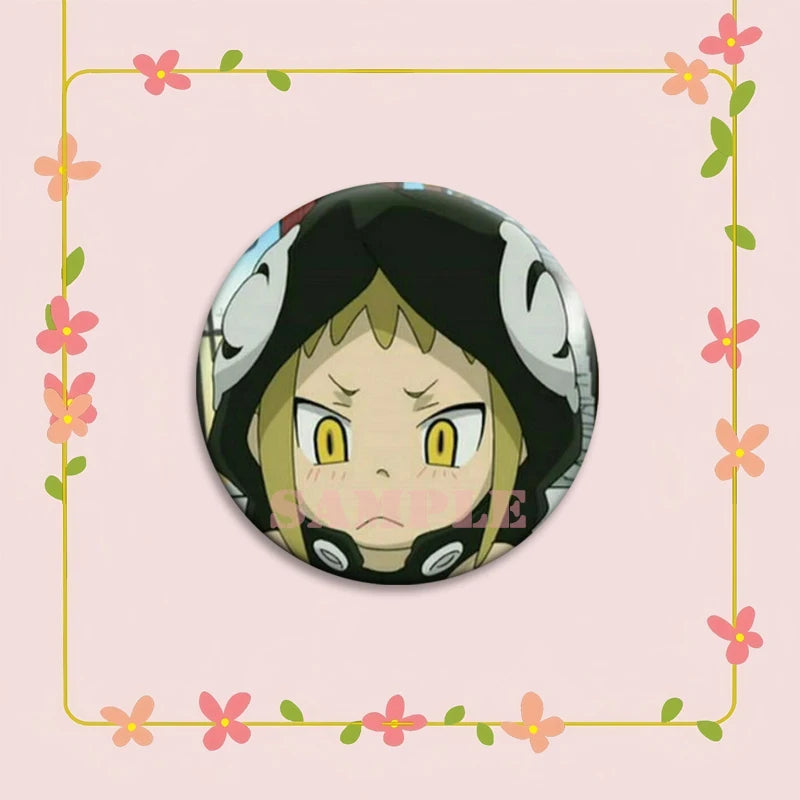 Anime Soul Eater Pins Round Creative Cartoon Badges Handmade Tinplate Brooches for Backpack Accessorys Exquisite Gifts