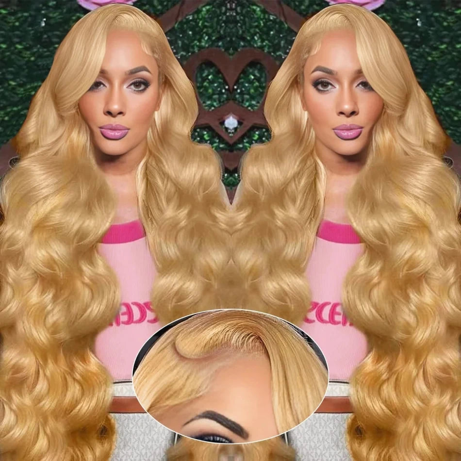 Honey Blonde #27 Straight 13x6 HD Lace Front Wig – Glueless 13x4, 250% Density