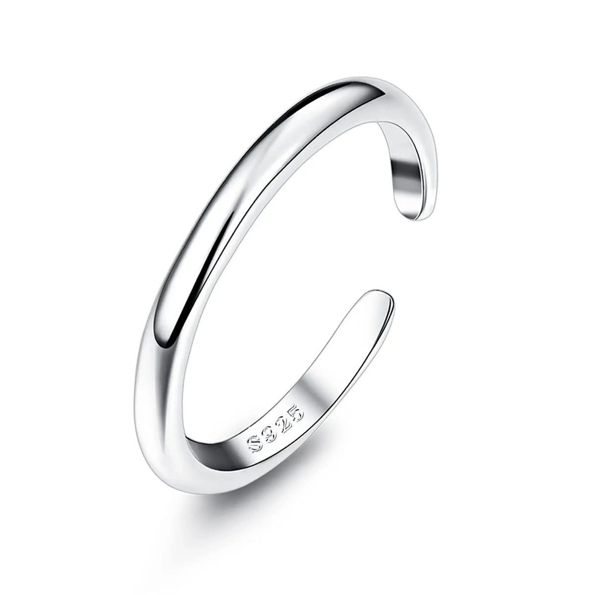 Fansilver S925 Sterling Silver Toe Rings for Women Adjustable White Gold Plated Flower Cz Snake Twist Opal Band Rings Jewelry