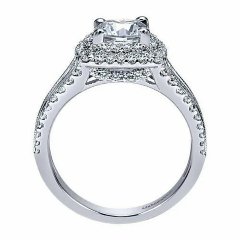 New Hot Selling Silver Plated Stainless Steel Rings For Women Cubic Zircon Jewelry Wedding Engagement Ring Wholesale Size 5-11