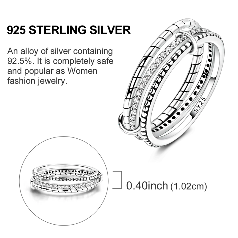 925 Sterling Silver Rings Infinite Love Sun Moon Eye Flower Ring For Women Original Wedding Ring Jewelry Gift