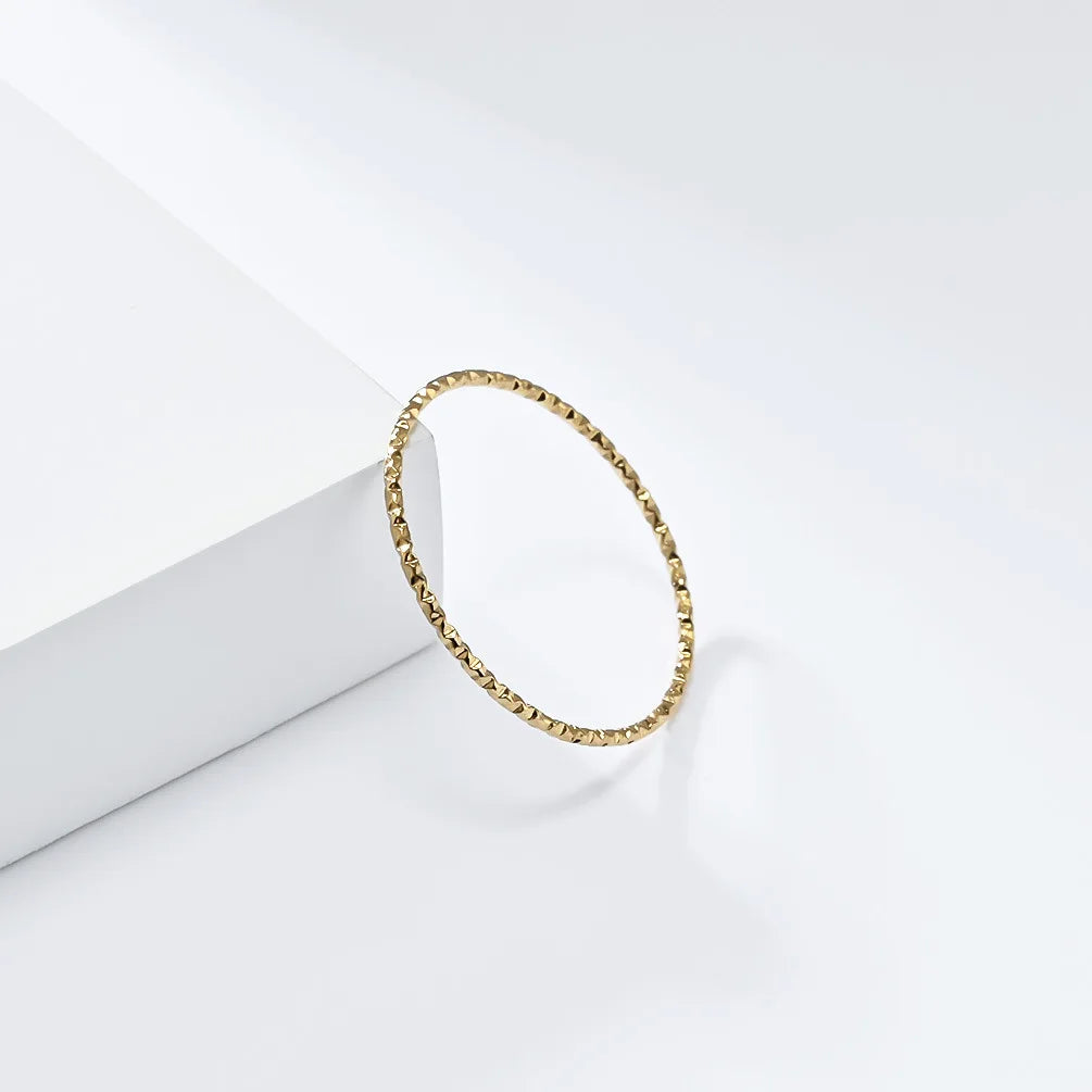 New Classic 1mm Stainless Steel Rings for Women Silver/Gold Color Thin Ring Waterproof Jewelry