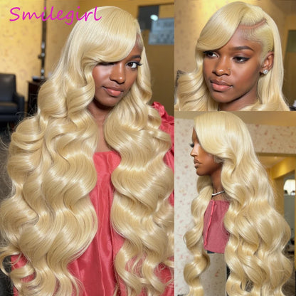 613 Honey Blonde Body Wave 13x6 Lace Front Wig – Natural Hairline with Baby Hair, 230%