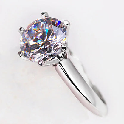 925 Sterling Silver Simple Engagement Wedding Rings for Women Fashion 1CT/2CT/ 3CT Cubic Zirconia Ring Bridal Jewelry Gift