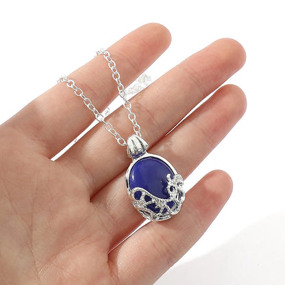 Popular Movie Fashion Necklace Elena Gilbert Vervain Romantic Crystal Pendant Necklace For Women Charm Jewelry Gifts