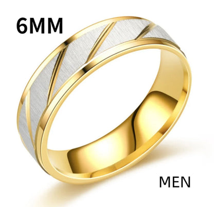 New Unique Wave Pattern Couple Rings For Men Women High Quality Stainless Steel Ring Engagement Wedding Rings Jewelry Gift