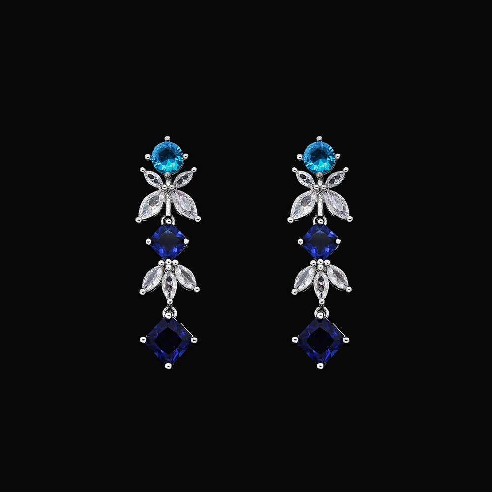 2025 New 4-piece Ring Cubic Zirconia Bridal Wedding Jewelry Set, Dubai Nigeria Crystal Wedding Jewelry Set
