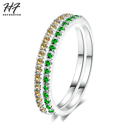 Korean Dainty Rings For Women Aesthetic Accessories Jewellry Date Engagement Women' Ring Thin Colorful Finger Jewelry R132