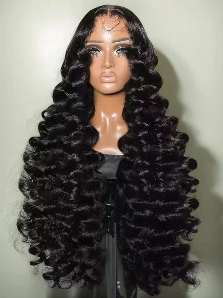 Deep Wave Curly HD Lace Frontal Wig – Pre-Plucked 13x6 & 13x4, 220% Density