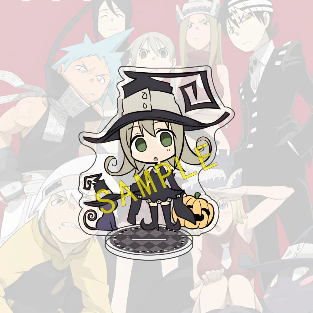 Anime SOUL EATER 10cm Acrylic Halloween Edition Character Maka Kid Standing Display Model Desktop Decoration Fan Gift Keychain