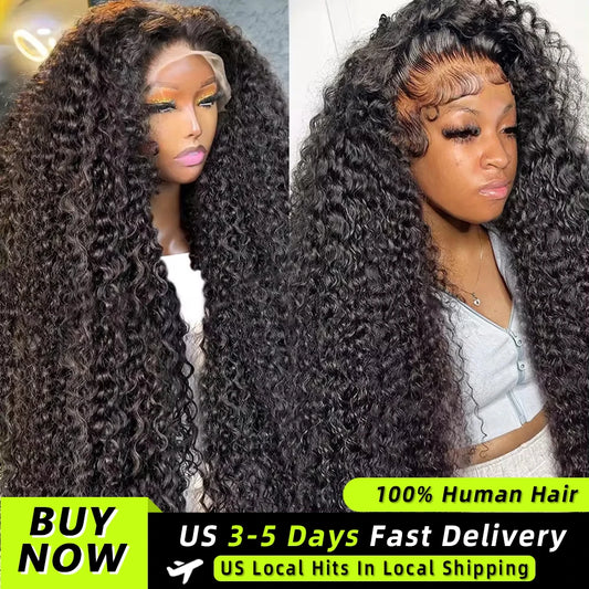 Deep Wave Curly 13x6 HD Lace Frontal Wig – 200% Real Density 13x4 & 360 Pre-Plucked