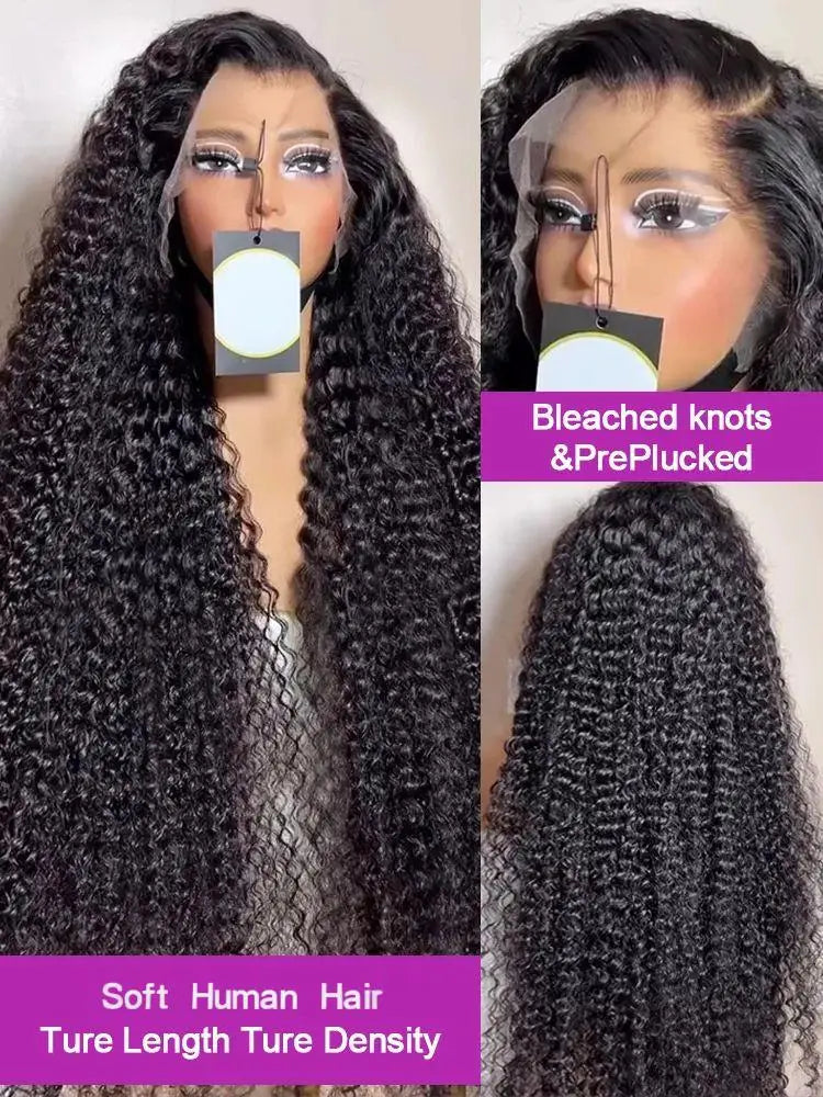 Burmese Curly Transparent Lace Front Wig – 13x4, 13x6 & 360 Full Lace, 250%