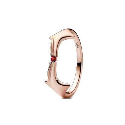 Rose Gold Clor Flower Heart Pink Ring New Hot Selling  Rings Suitable For  Matching DIY Birthday Gift 925 Silver
