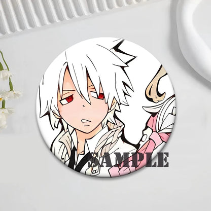 Soul Eater Brooches Anime Figure Lapel Pins Maka Albarn Death The Kid Cartoon Badge for Backpack Accessories Clothes Decoration