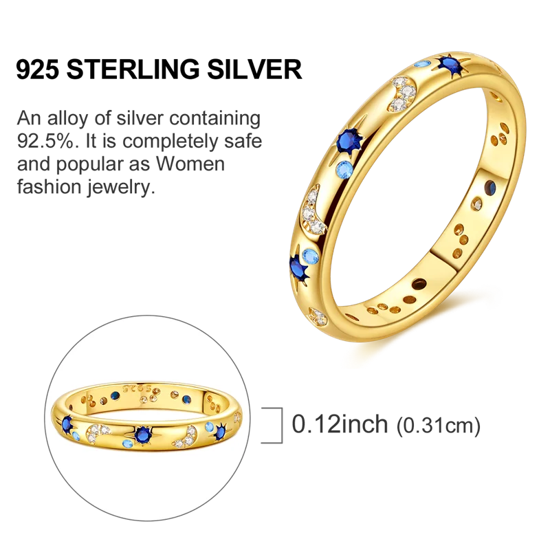 925 Sterling Silver Rings Infinite Love Sun Moon Eye Flower Ring For Women Original Wedding Ring Jewelry Gift
