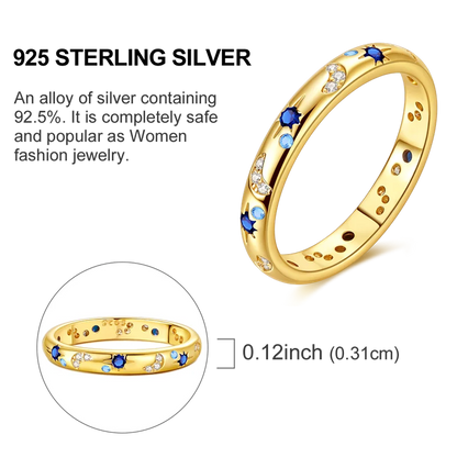 925 Sterling Silver Rings Infinite Love Sun Moon Eye Flower Ring For Women Original Wedding Ring Jewelry Gift