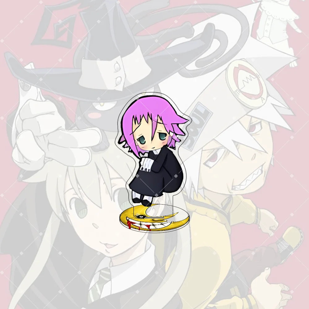 Anime Soul Eater 10CM Acrylic Stand keychain Anime Figure Maka Albarn Black Star Cute Model desktop decoration collection gift