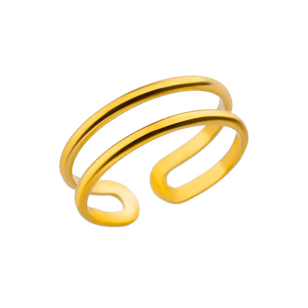 Stainless Steel Round Rings For Women Zircon Geometric Gold Color Crystal Ring Aesthetic Wedding Party Jewerly Gift Bague Femme