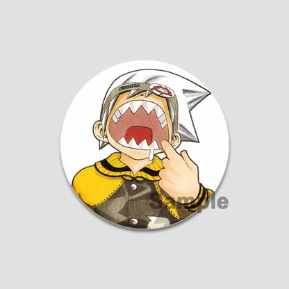 58/44/32mm Anime Soul Eater Round Pins Cartoon Badges Cosplay Handmade Tinplate Brooch for Backpack Clothes Chest Ornament Gifts