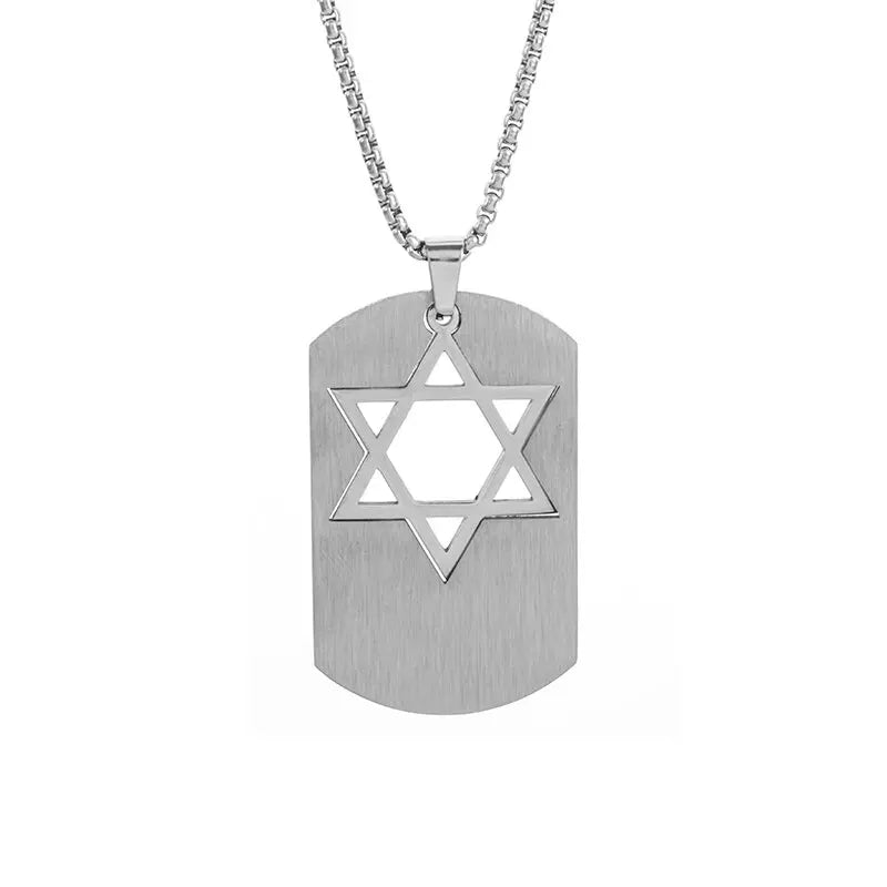 Stainless Steel 7 Archangel Seal Necklace Men's Solomon Kabbalah Seal Pendant Supernatural Protection Amulet Magical Jewelry