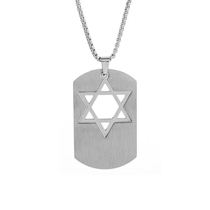 Stainless Steel 7 Archangel Seal Necklace Men's Solomon Kabbalah Seal Pendant Supernatural Protection Amulet Magical Jewelry