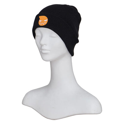 Anime Soul Cosplay Eater Soul Costume Knitted Beanie Hats Soul Unisex Embroidered Beanie Cap Halloween Party Assessories Props
