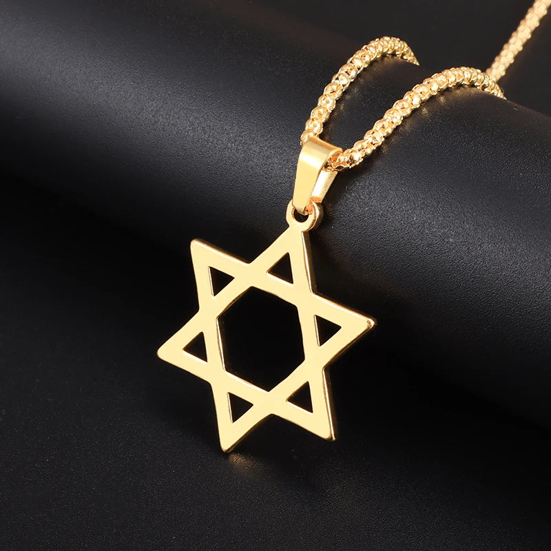 Stainless Steel 7 Archangel Seal Necklace Men's Solomon Kabbalah Seal Pendant Supernatural Protection Amulet Magical Jewelry