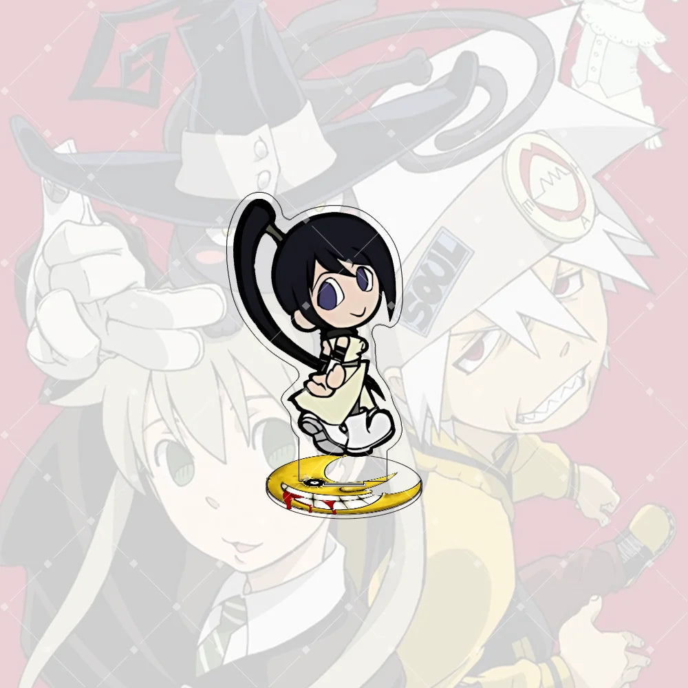 Anime Soul Eater 10CM Acrylic Stand keychain Anime Figure Maka Albarn Black Star Cute Model desktop decoration collection gift