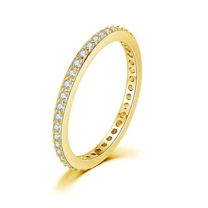 Delicate Thin Microscope Finger Dainty Rings For Women Female Promise Engagement Women's Ring Silver Color Zircon Jewelry