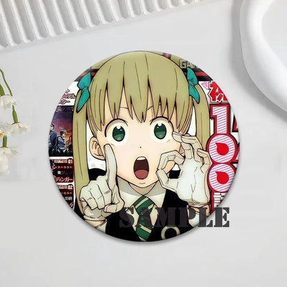 Soul Eater Brooches Anime Figure Lapel Pins Maka Albarn Death The Kid Cartoon Badge for Backpack Accessories Clothes Decoration