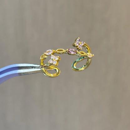 100 styles 14K Gold Plated Color Zircon Flower Crown Bow Open Ring Women Adjustable Stackable Finger Rings Wedding Jewelry Gift