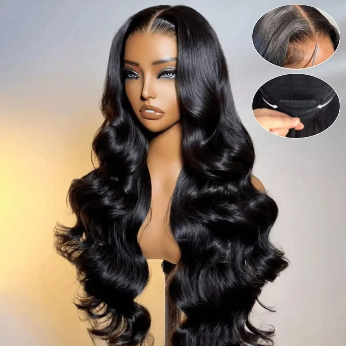 Body Wave 13x6 HD Transparent Lace Frontal Wig – 13x4 & 5x5 Glueless Closure, 30 Inch