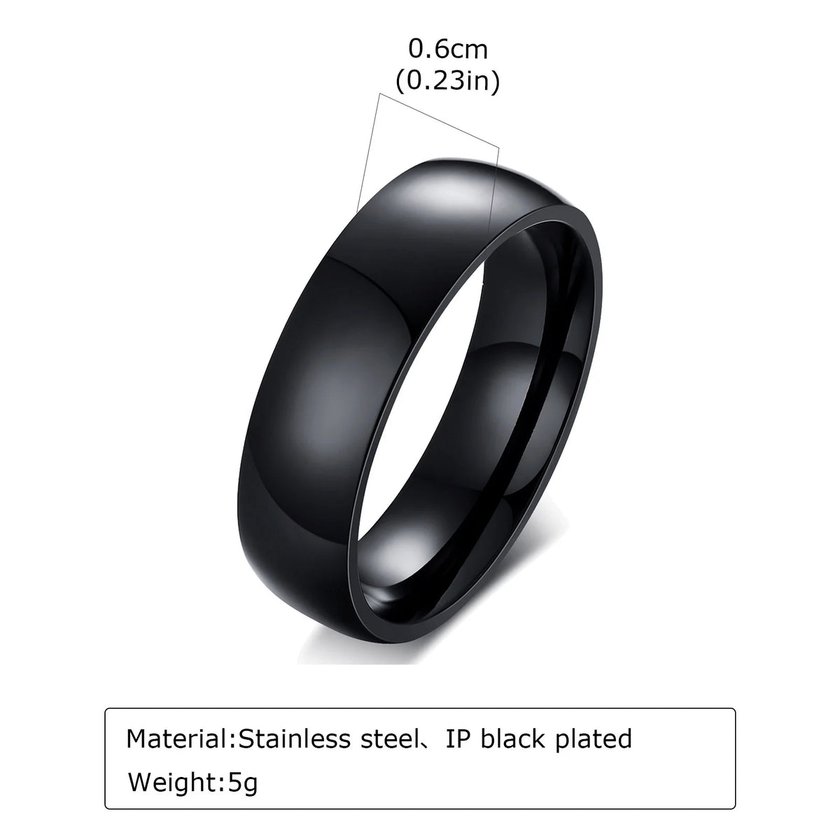 High Polished Stainless Steel Wedding Band Ring for Women Men 2/3/4/5/6mm Gold Plated Smooth Couple Rings Engagement Jewelry