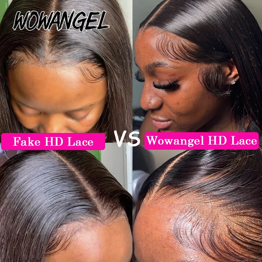Jet Black Straight HD Full Frontal Lace Wig – Pre-Plucked 13x6 Melt-Skin Finish