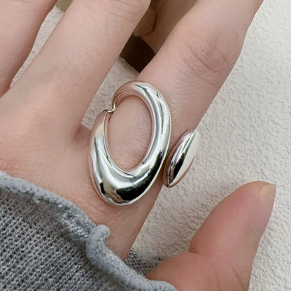 VENTFILLE 925 Sterling Silver Flower Lace Ring Korean Fashion Opening Inlaid CZ Adjustable Rings Valentine's Day Gift