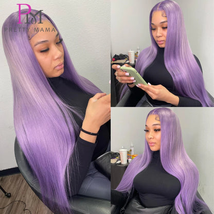 Cyan Blue & Light Green 13x6 Lace Front Wig – Body Wave Pre-Plucked Colored 613