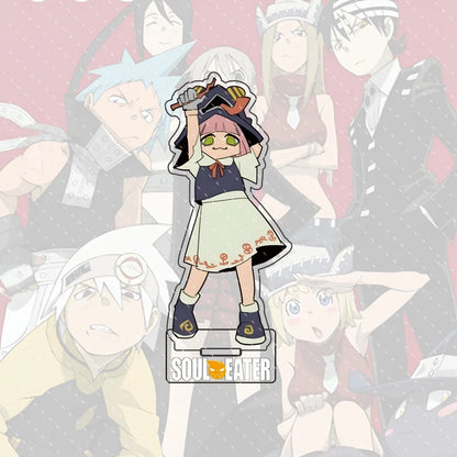 Anime Soul Eater Acrylic Standee Death the Kid Black Star Maka Figure Desk Decor Cosplay Keychain Halloween Gift 15CM