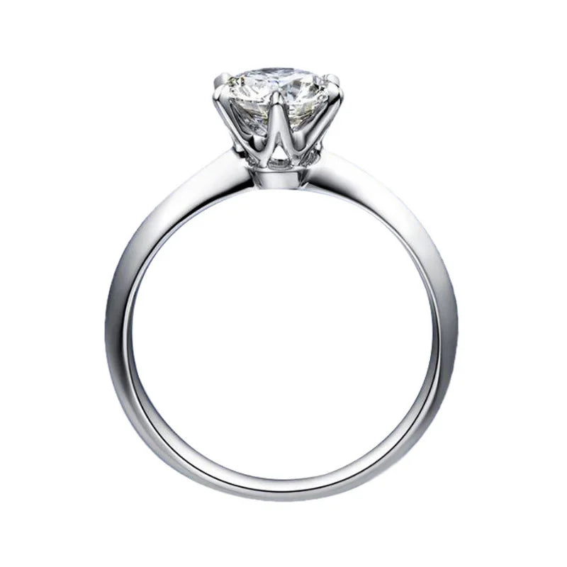 925 Sterling Silver Simple Engagement Wedding Rings for Women Fashion 1CT/2CT/ 3CT Cubic Zirconia Ring Bridal Jewelry Gift