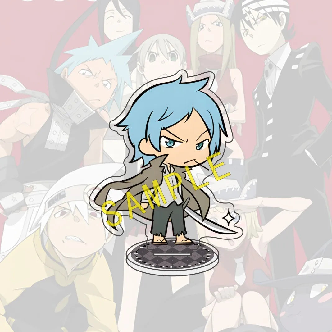 Anime SOUL EATER 10cm Acrylic Halloween Edition Character Maka Kid Standing Display Model Desktop Decoration Fan Gift Keychain