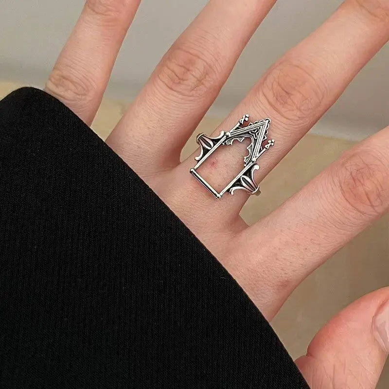 925 Sterling Silver Castle Gothic Engagement Rings For Women Wedding Accessories Luxury Jewelry  Offers GaaBou